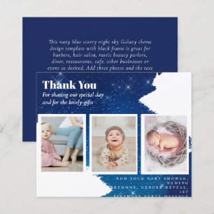 Nova Foto Do Bebê Obrigado Cartões Orçamento Moder