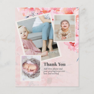 Nova Foto Do Bebê Obrigado Cartões Orçamento Moder