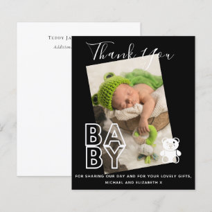 Nova Foto Do Bebê Obrigado Cartões Orçamento Moder