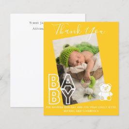 Nova Foto Do Bebê Obrigado Cartões Orçamento Moder