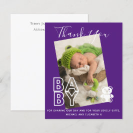 Nova Foto Do Bebê Obrigado Cartões Orçamento Moder