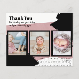 Nova Foto Do Bebê Obrigado Cartões Orçamento Moder