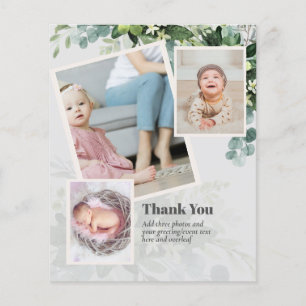 Nova Foto Do Bebê Obrigado Cartões Orçamento Moder
