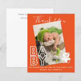 Nova Foto Do Bebê Obrigado Cartões Orçamento Moder