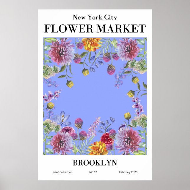 Nova Iorque Flower Market Brooklyn Poster (Frente)