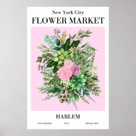 Nova Iorque Flower Market Harlem Poster