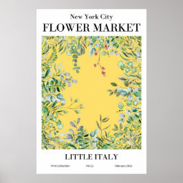 Nova Iorque Flower Market Little Itália Poster