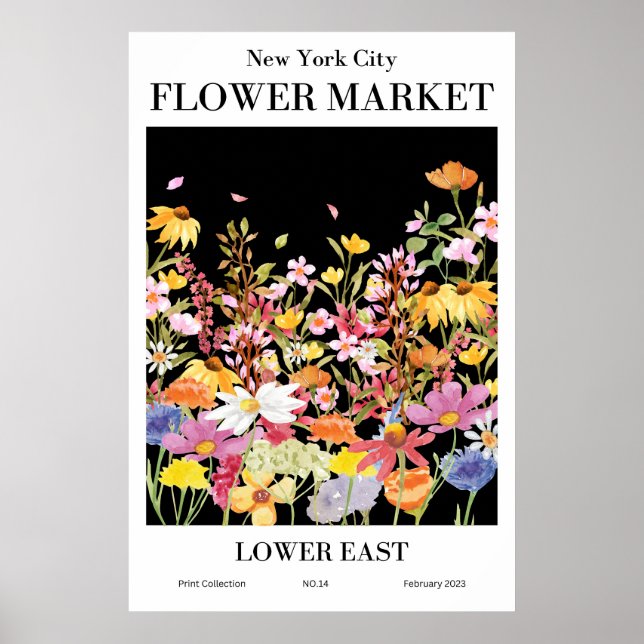 Nova Iorque Flower Market LOWOR EAST Poster (Frente)