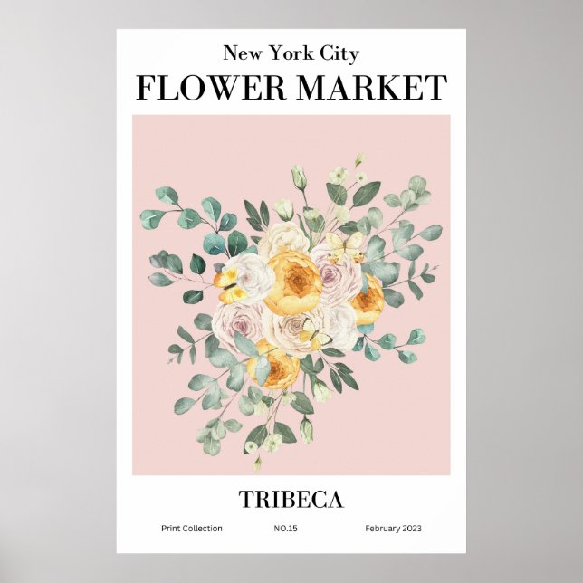 Nova Iorque Flower Market TRIBECA Poster (Frente)