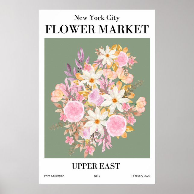 Nova Iorque Flower Market Upper East Poster (Frente)