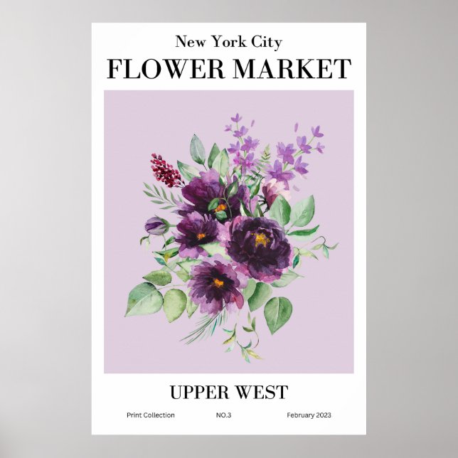 Nova Iorque Flower Market Upper West Poster (Frente)