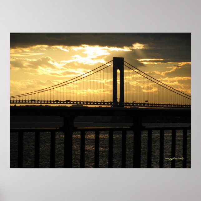 Nova Iorque Verrazano — poster de fotografia ponte (Frente)