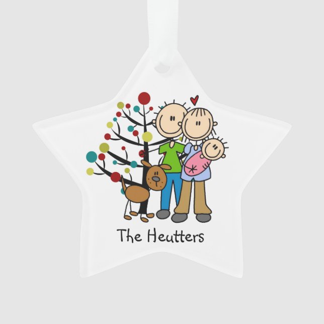 Nova Menina Pais, Ornamento de Férias Cachorros (Frente)