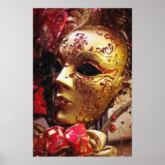 Nova Orleans Mardi Gras Mask Poster (Frente)