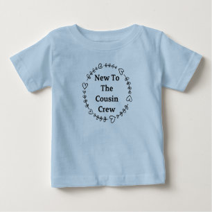 Nova para o bebê Camisa da Tripulação do Primo