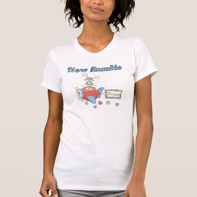 Nova tia - Camisetas e presentes de avião (Frente)