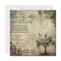 Nova Vintage com Convite Azul de Casamento