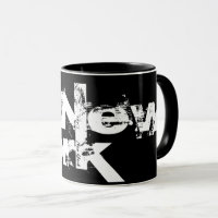 Nova York - Legal caneca de estilo preto e branco