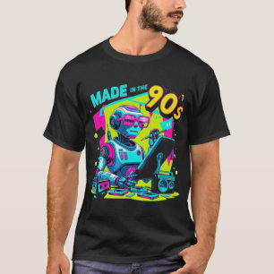 Nove0s Neon Robot Designer - Camisa retrô