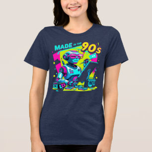 Nove0s Neon Robot Designer - Camisa retrô