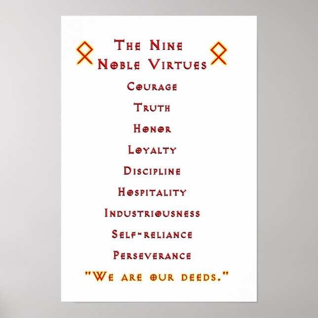 Nove Noble Virtude Poster (Frente)