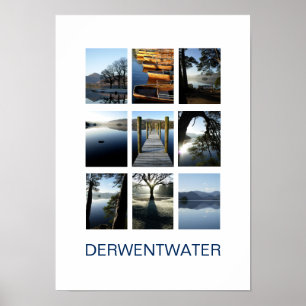 Nove Vistas de Derwentwater - Lake District Poster