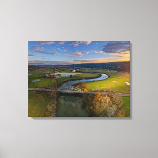 Novelty Bridge Sunset #2 Canvas Print