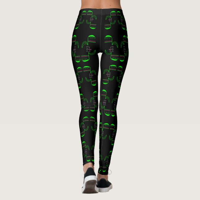Novelty Venus Flytrap Impressão Leggings (Verso)