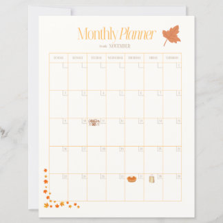 November Monthly Planner
