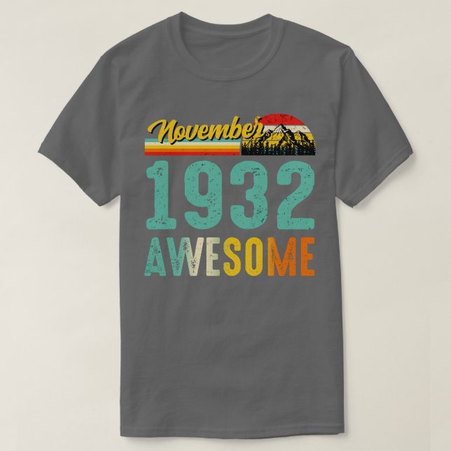 Novembro 1932 Aniversário da Camisa Presente Vinta (Frente do Design)