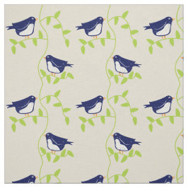 Noventa anos 50 - dois tecidos de aves azuis