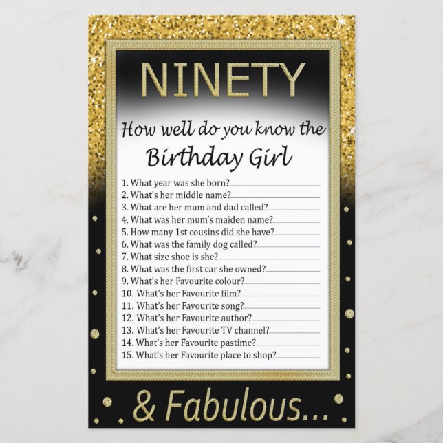 Noventa Como você conhece bem a aniversariante? (Frente)