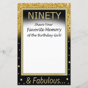 Noventa Memória Favorita da Rapariga de Aniversári