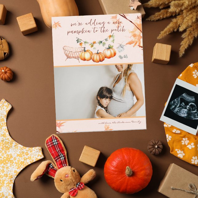 Novo Abóbora | Anúncio de Gravidez de Foto do outo (Criador carregado)