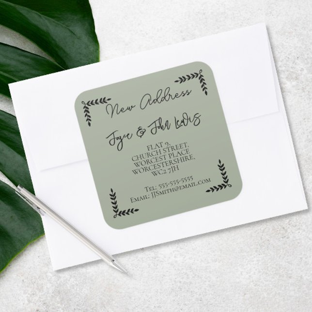 Novo adesivo de endereço Mudança do adesivo de end (Criador carregado)