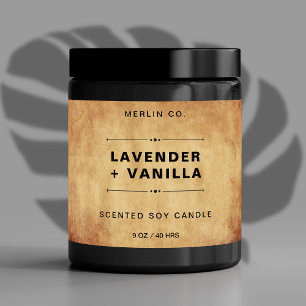 Novo adesivo de etiqueta de produto de Vela Modern