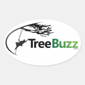 Novo adesivo Oval com o logotipo TreeBuzz