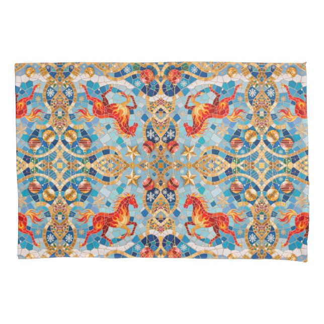 Novo Ano 2026 Padrão de Natal para Cavalos de Ferr (Frente)