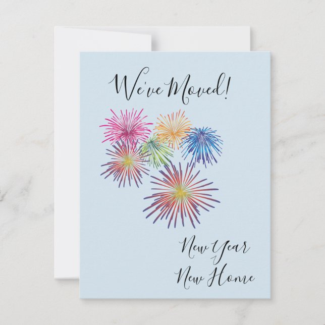 Novo ano Anúncio de mudança de feriado Nova casa (Frente)