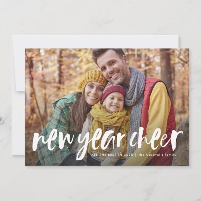 Novo ano de animação divertida e divertida cartão  (Frente)