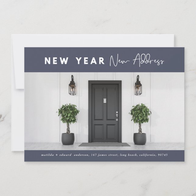 Novo ano de feriado de fotos de endereço (Frente)