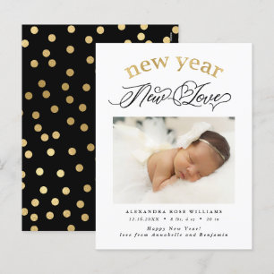 Novo Ano Novo Anúncio de Foto de Nascimento do Amo