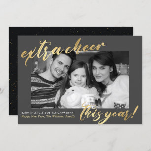 Novo Ano Novo Anúncio de Gravidez de Foto para Beb