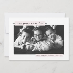 Novo Ano Novo Anúncio de nascimento de uma menina 