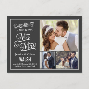 Novo Anúncio de Casamento Sr e Sra - Carvão
