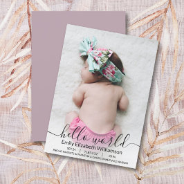 Novo Anúncio de Foto do Bebê da Caligrafia Moderna