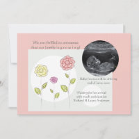 Novo Anúncio de Gravidez de Foto Rosa