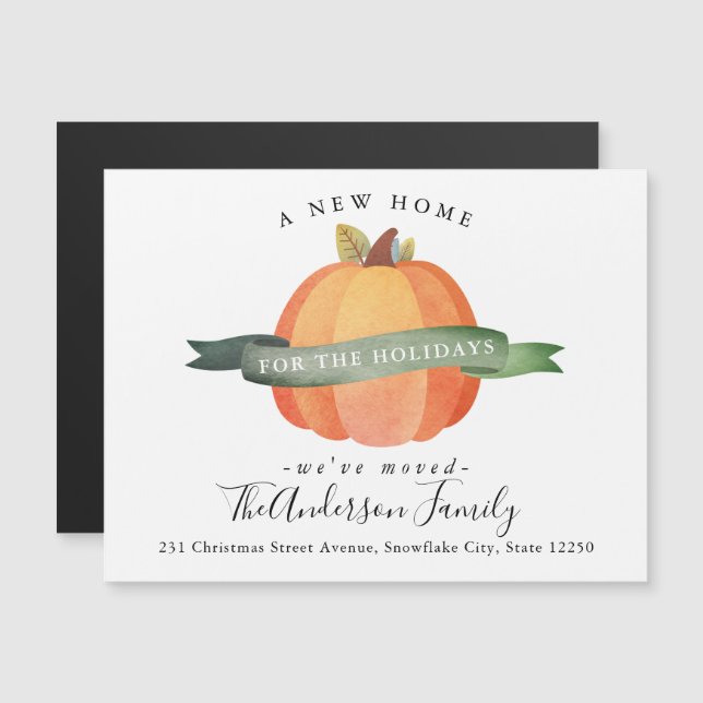 Novo Anúncio de Movimentação de Feriado de Abóbora (Frente/Verso)