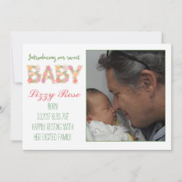 Novo Anúncio Floral do Bebê