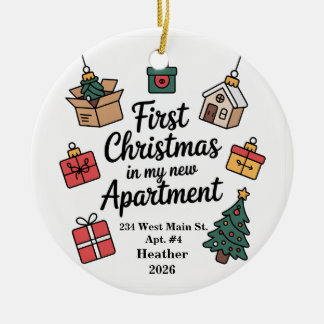 Novo Apartamento Enfeite de Natal 2026 Presente de